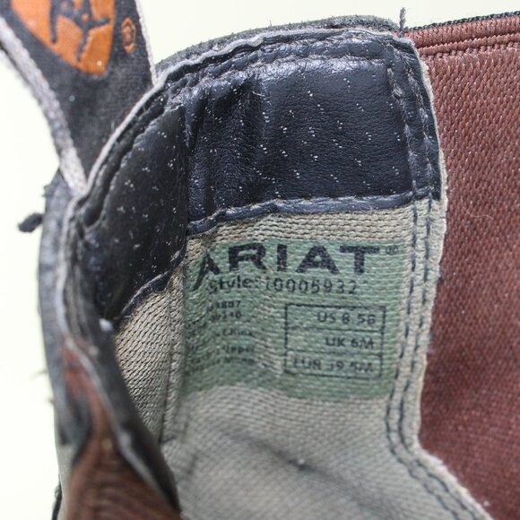 Ariat Black Leather Zip Ankle Boots (8.5 US) - Picture 10 of 10